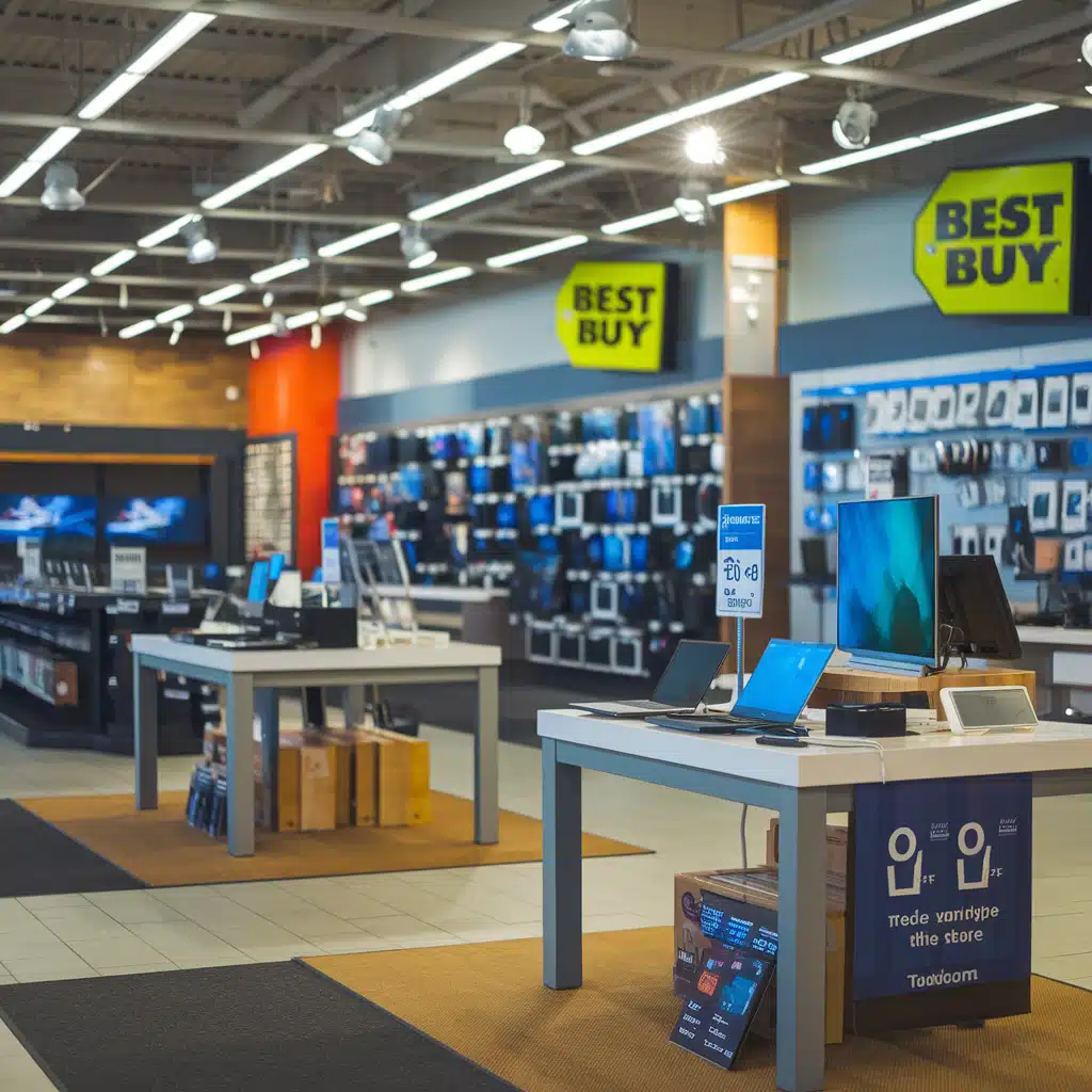 A photo inside of Best Buy store.