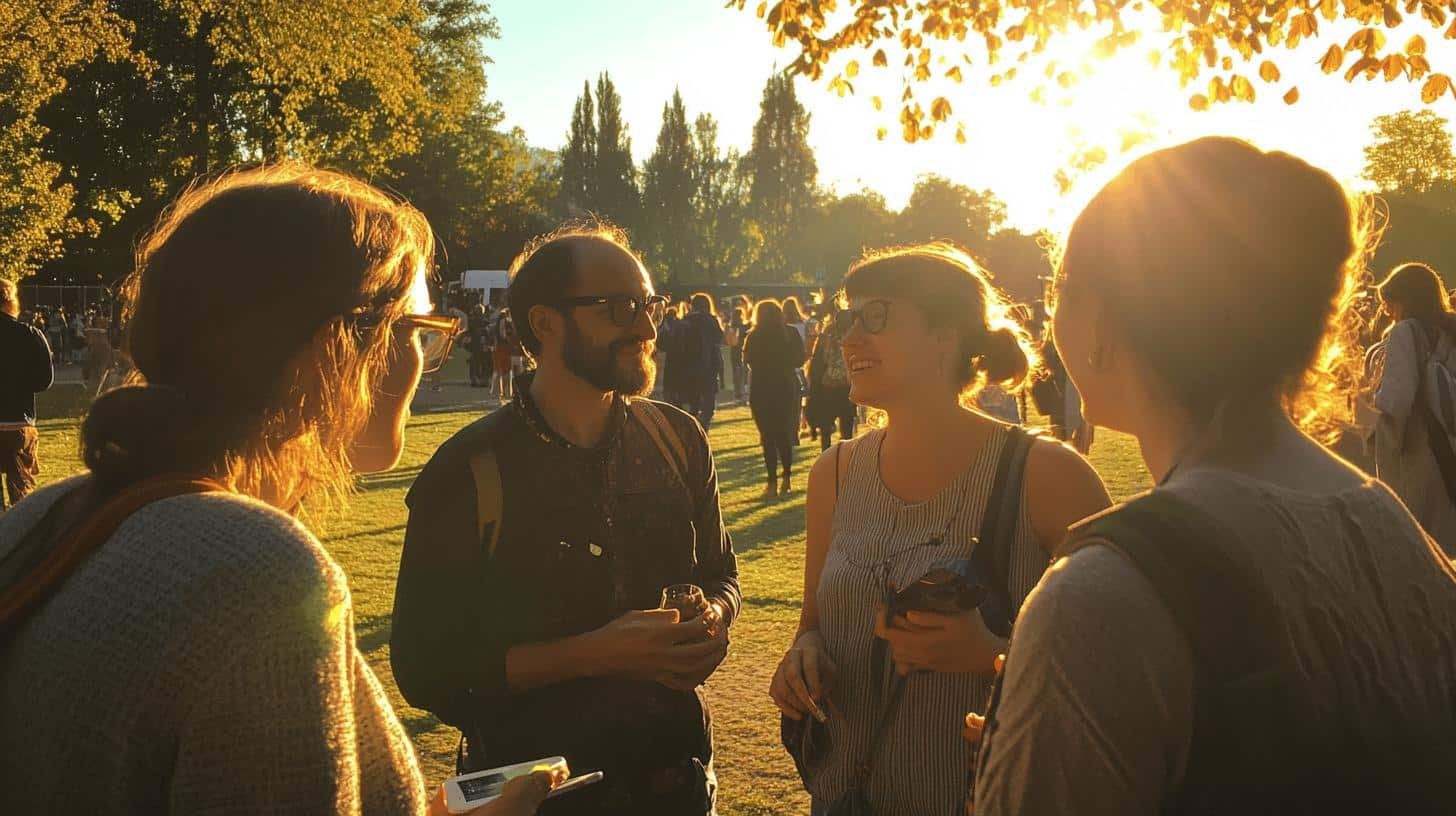 a group of people standing in a park - does freedom of speech include hate speech