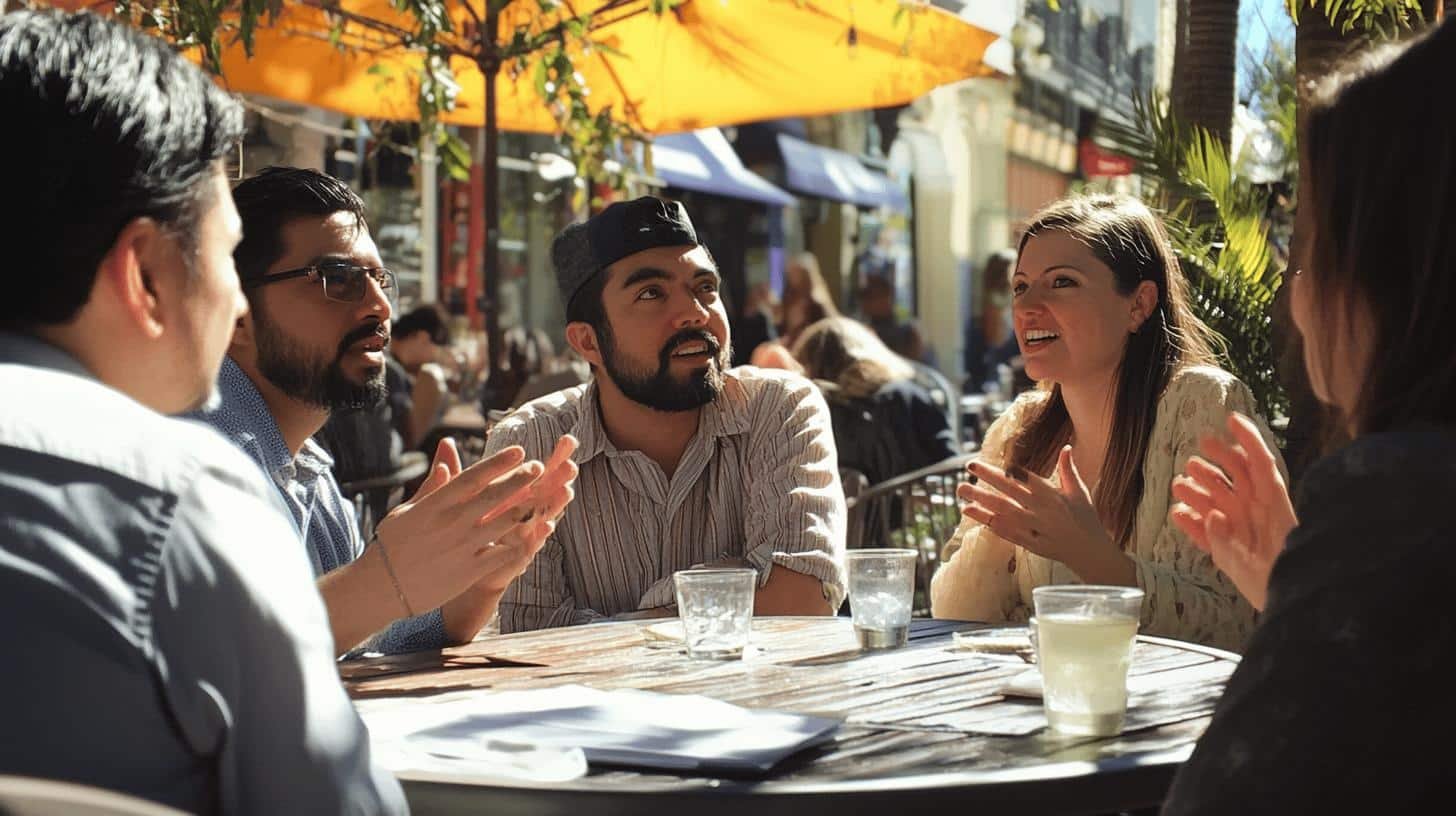a group of people sitting at a table- Freedom of Speech by Country Rank