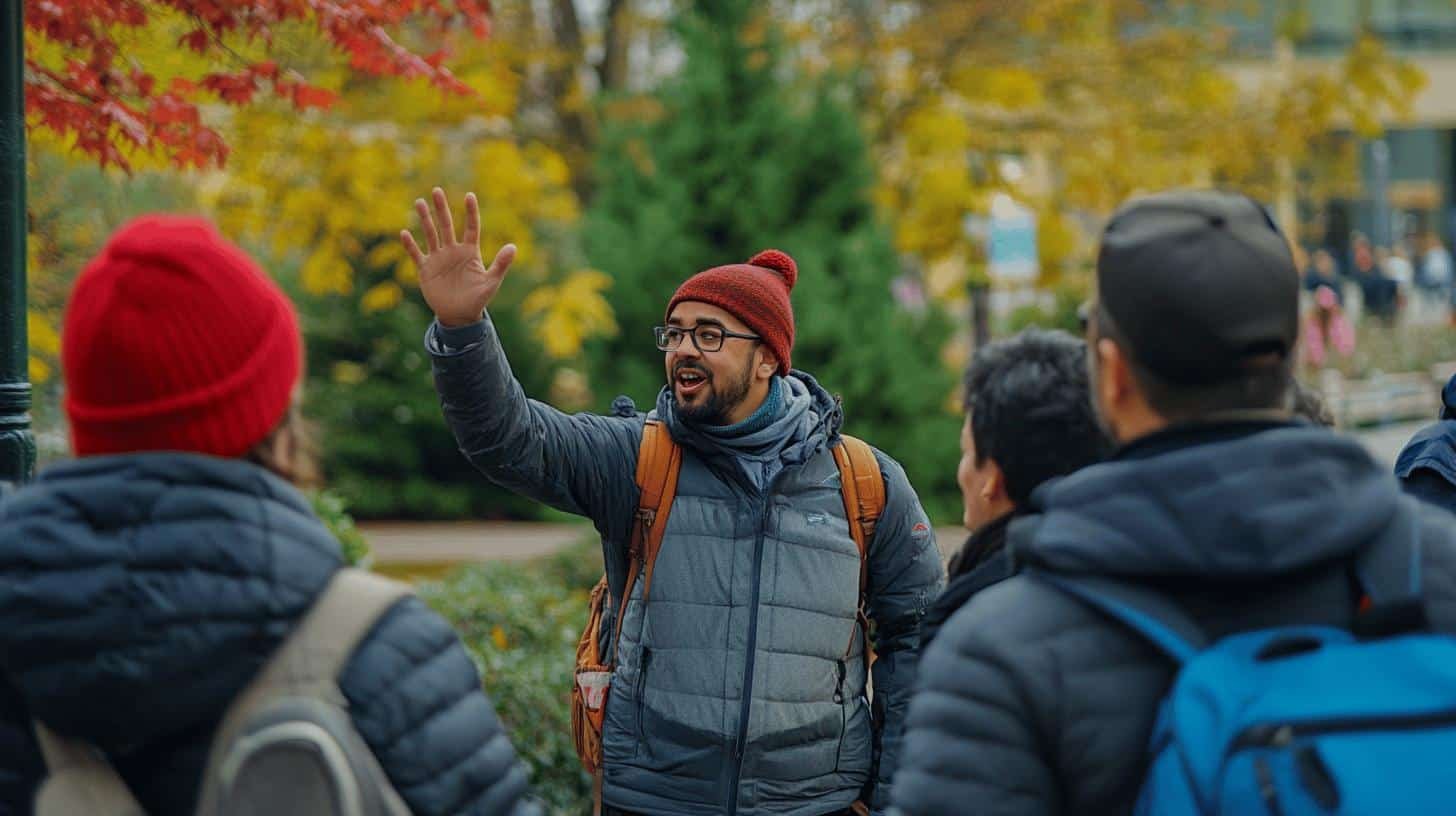 A speaker addressing a small crowd outdoors, highlighting discussions on limitations to freedom of speech.