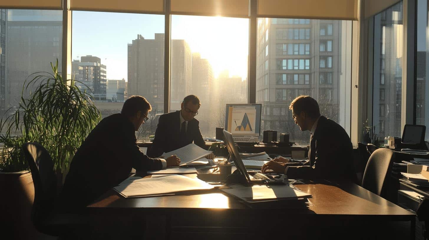 Team of professionals discussing strategies for Operational Risk Management in a corporate setting.