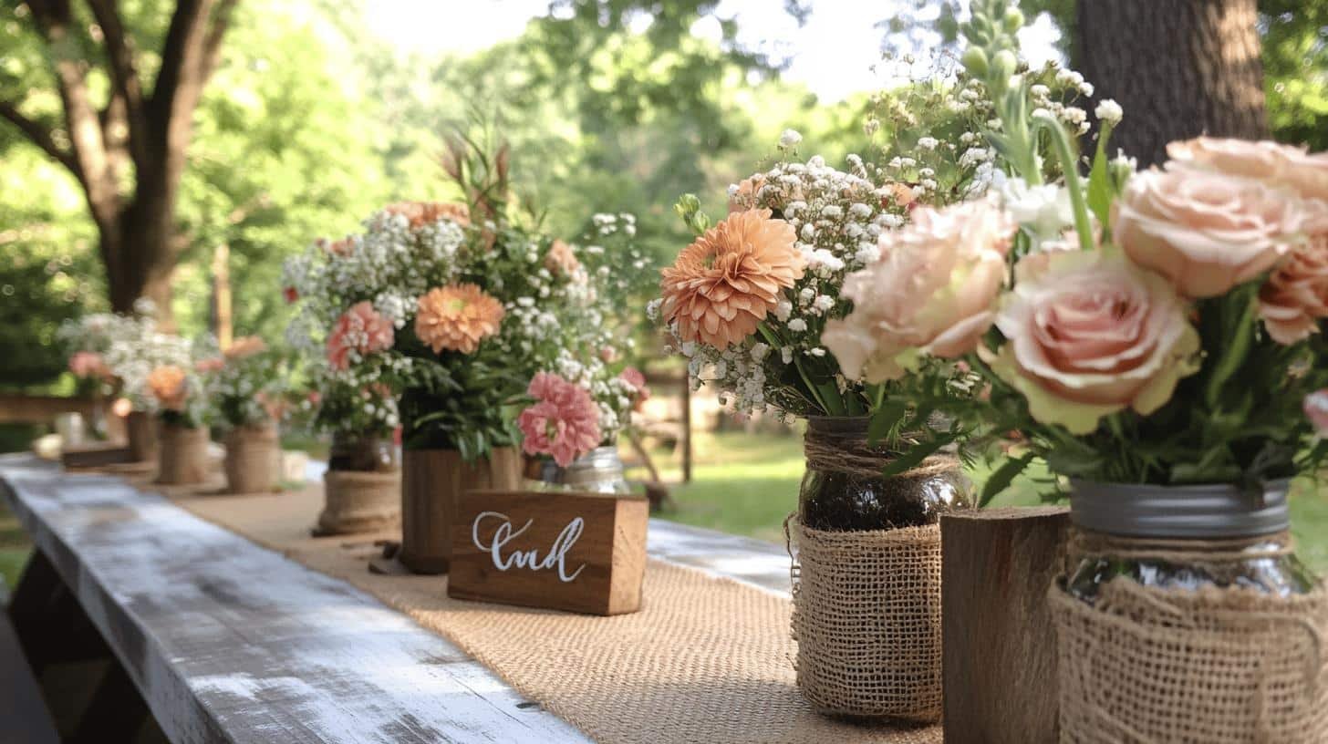 rustic decorations for a wedding